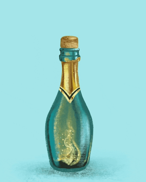 Wine Sparkling Bubbles GIF