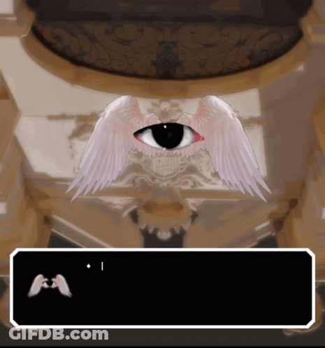 Winged Angel With Large Eye GIF