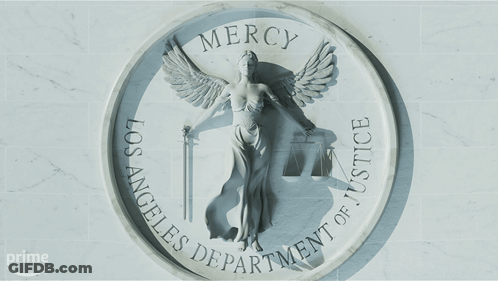 Winged Woman Statue Mercy Los Angeles Department Of Justice GIF