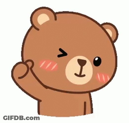 Winking Animated Bear GIF