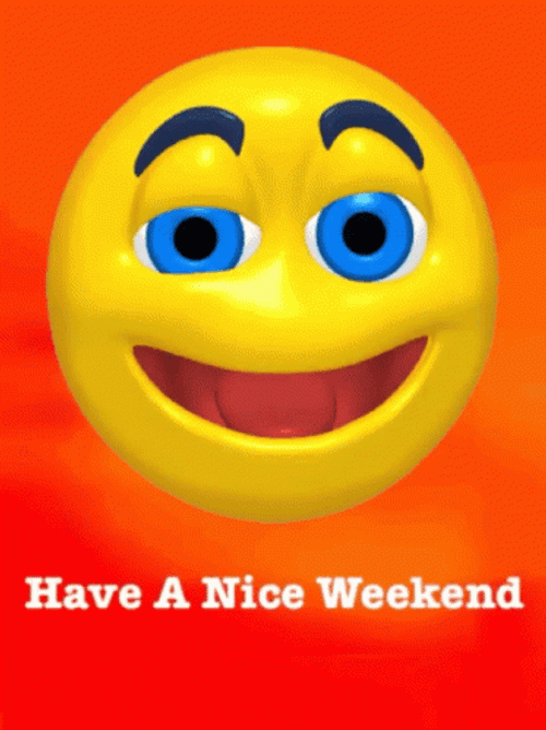 Winking Blue-Eyed Emoji Weekend GIF