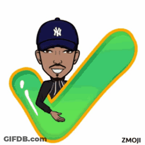 Winking Guy And Check Mark GIF