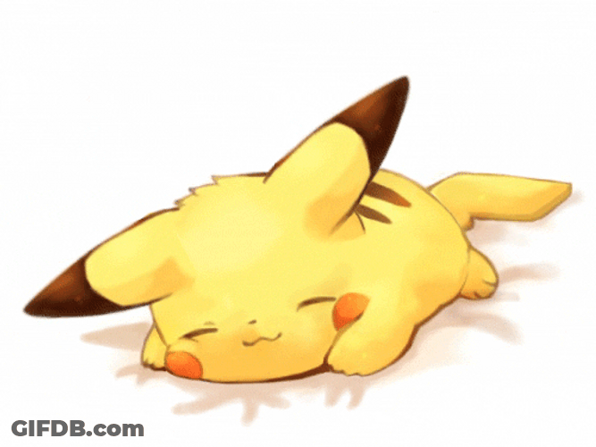 Winking Laying Pikachu GIF