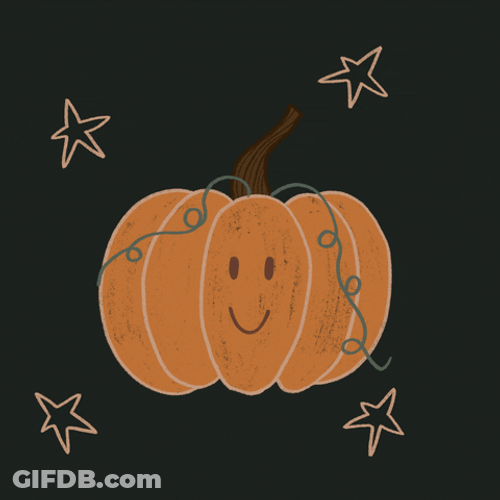 Winking Pumpkin Cute Halloween GIF