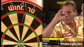 Winmau Dart Board First Round International Darts Open GIF