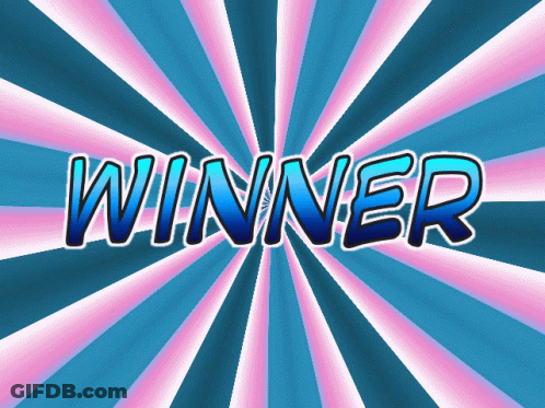 Winner Word On Blue Background GIF