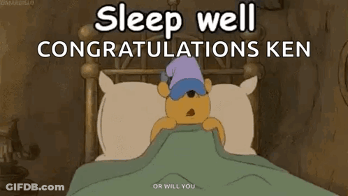 Winnie Pooh Laying Bed Sleep Well Congratulations Ken GIF