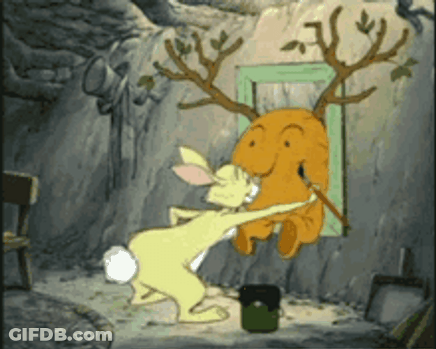 Winnie Pooh Rabbit Decorate GIF