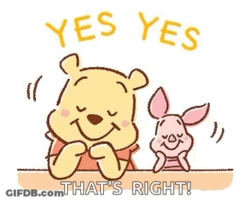 Winnie The Pooh And Piglet Are Sitting Next To Each Other . GIF