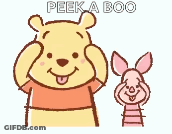 Winnie The Pooh And Piglet Covering Eyes GIF