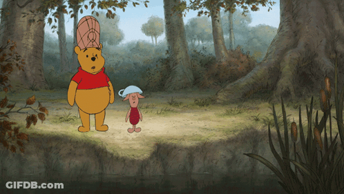 Winnie The Pooh And Piglet In The Woods GIF