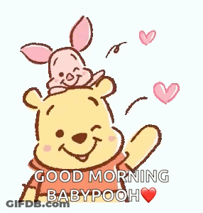 Winnie The Pooh And Piglet Saying Good Morning Baby Pooh GIF