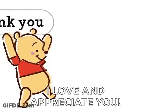 Winnie The Pooh And Piglet Waving Saying Thank You GIF