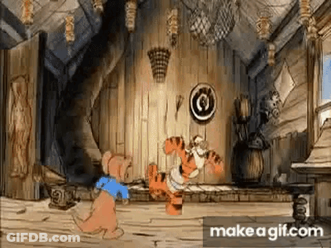 Winnie The Pooh And Tigger Dancing Together GIF