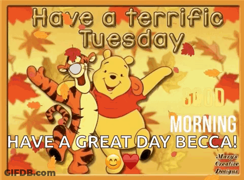 Winnie The Pooh And Tigger Say Have A Terrific Tuesday GIF