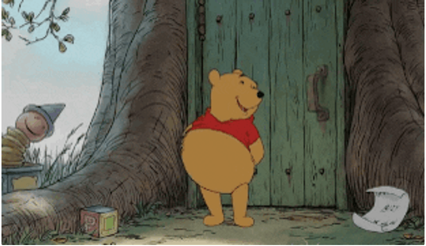 Winnie The Pooh Bouncing Tummy GIF