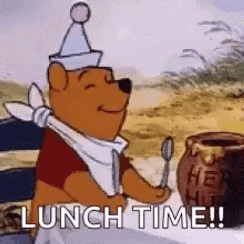 Winnie The Pooh Happy Lunch Time GIF