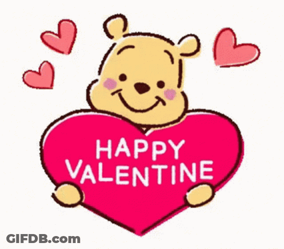 Winnie The Pooh Happy Valentine's Day GIF