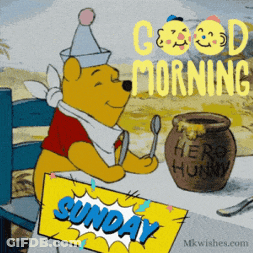 Winnie The Pooh Having Good Sunday Morning GIF