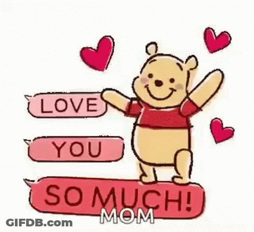 Winnie The Pooh Holding I Love You Sign GIF