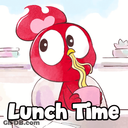 Winnie The Pooh Holding Spoon And Knife Saying Lunch Time GIF