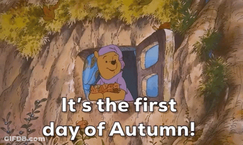 Winnie The Pooh It's The First Day Of Autumn GIF