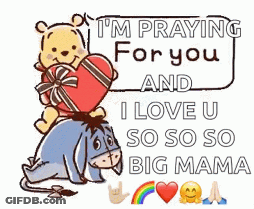 Winnie The Pooh Kneeling On Eeyore Holding Heart And Gift GIF