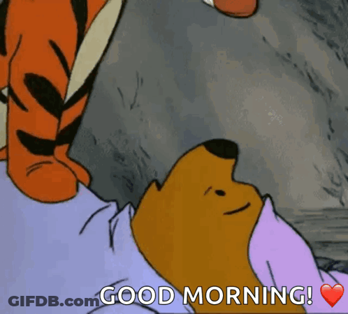 Winnie The Pooh Laying Down Saying Good Morning GIF