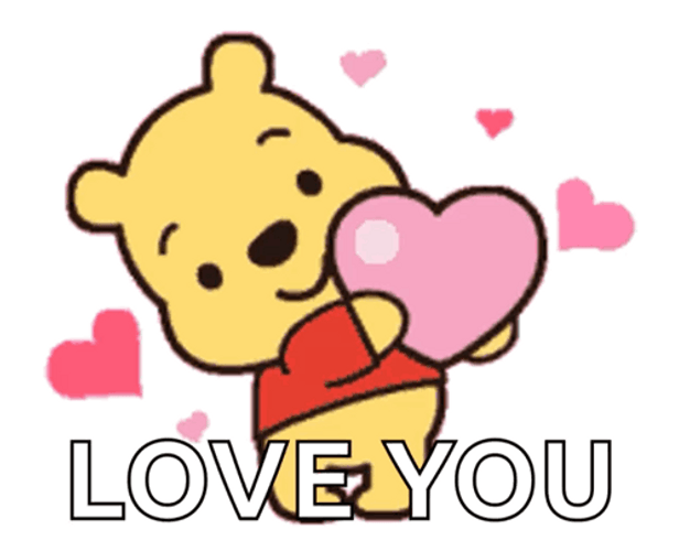 Winnie The Pooh Love Ya Heart GIF