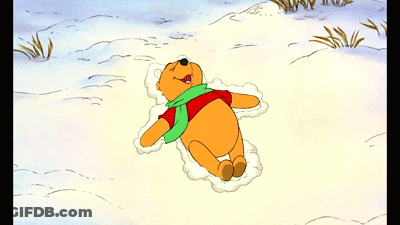 Winnie The Pooh Making A Snow Angel GIF