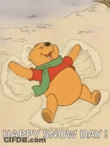 Winnie The Pooh Making Snow Angel GIF