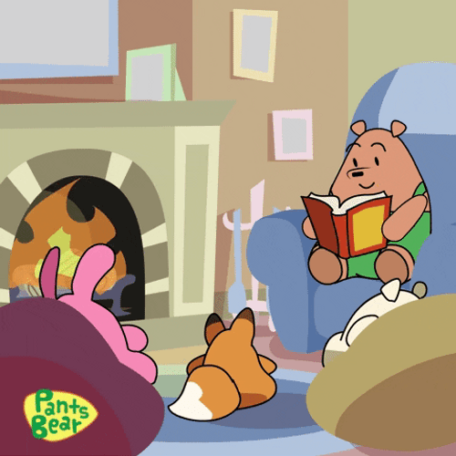 Winnie The Pooh Reading Book GIF