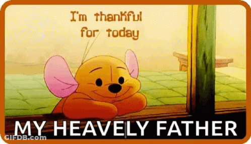 Winnie The Pooh Saying I'm Thankful For Today GIF