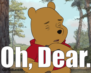 Winnie The Pooh Saying Oh Dear GIF