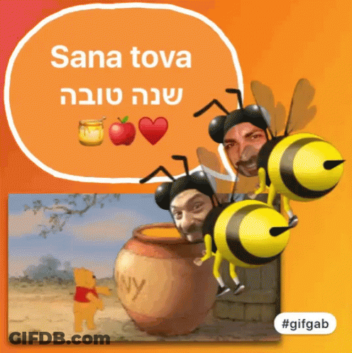 Winnie The Pooh Saying Sana Tova GIF