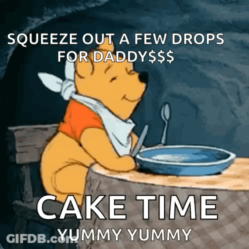 Winnie The Pooh Sitting At Table With Food GIF