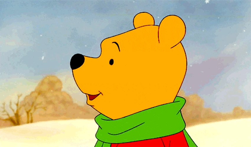 Winnie The Pooh Snowflakes GIF