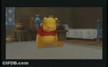 Winnie The Pooh Standing In Room GIF