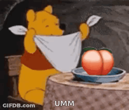 Winnie The Pooh Table Towel Peach GIF