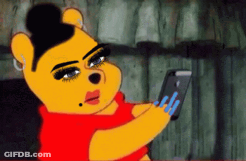 Winnie The Pooh Taking A Selfie GIF