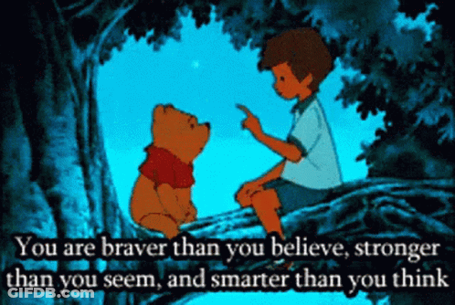 Winnie The Pooh Talking To Young Boy GIF