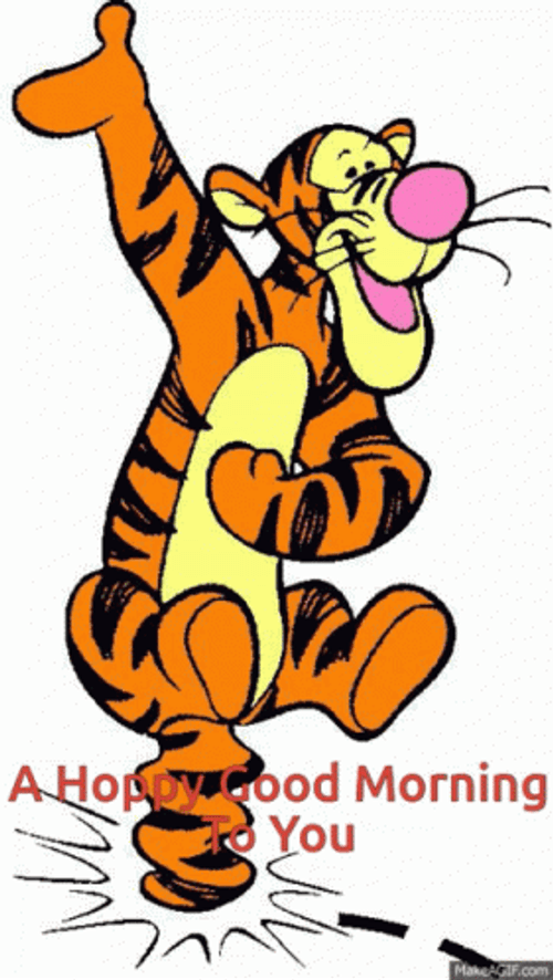 Winnie The Pooh Tigger Good Morning Cartoon GIF