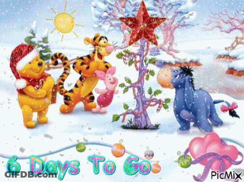 Winnie The Pooh Tigger Piglet Eeyore 6 Days To Go GIF