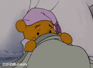 Winnie The Pooh Wearing Night Cap GIF