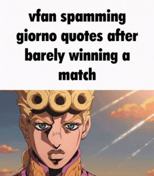 Winning Match Giorno Giovanna GIF