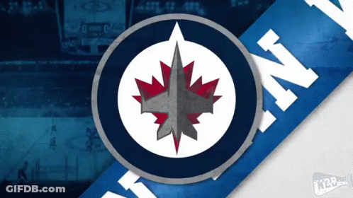 Winnipeg Jets Logo With Maple Leaf GIF