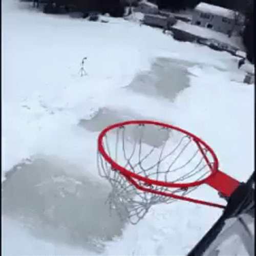 Winter Basketball Slam Dunk Ballin Meme GIF