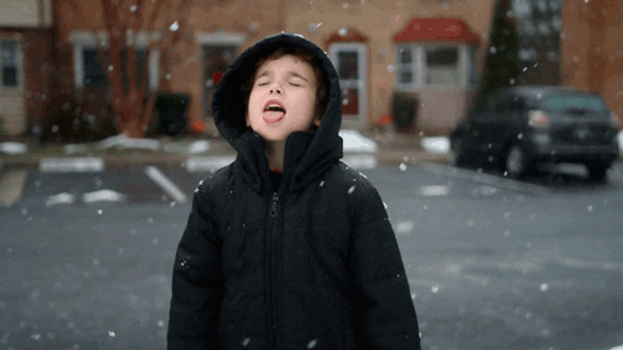 Winter Boy In Snow GIF