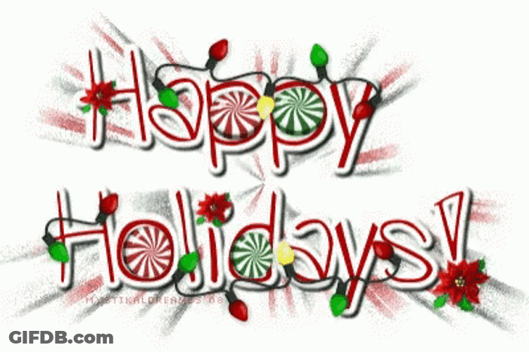 Winter Break Happy Holidays Candies GIF