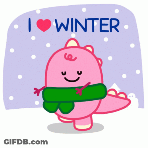 Winter Break Love Winter Dancing Dinosaur GIF